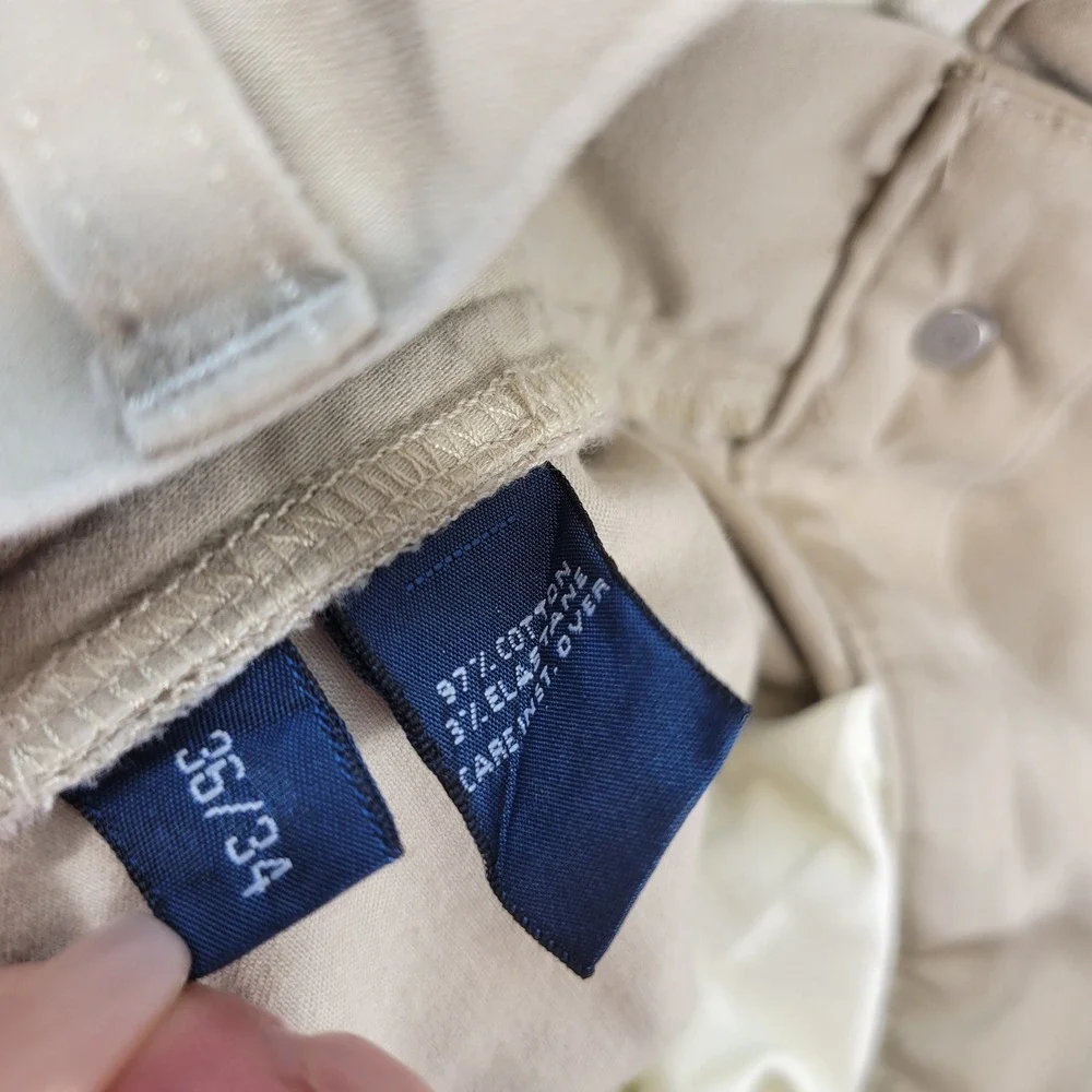 Polo Ralph Lauren Pants Mens 36x34 Tan Straight Leg Cotton Stretch Chino